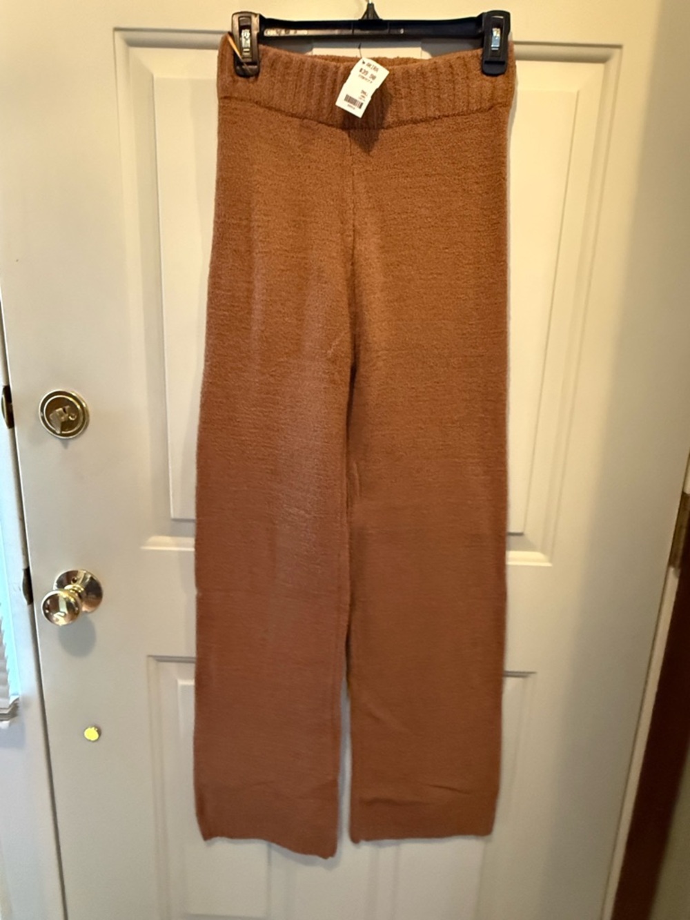 AKIRA Camel Plush Terry Wide-Leg Pants